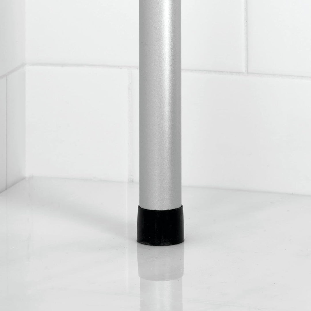 mDesign Shower Caddy für die Ecke aus Metall – ausziehbares Duschregal ohne Bohren fürs Bad – stilvo