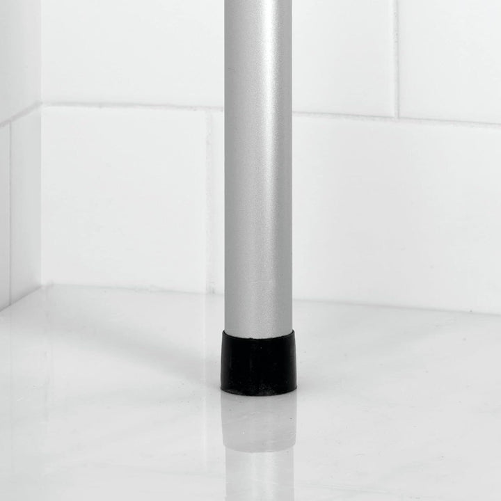 mDesign Shower Caddy für die Ecke aus Metall – ausziehbares Duschregal ohne Bohren fürs Bad – stilvo