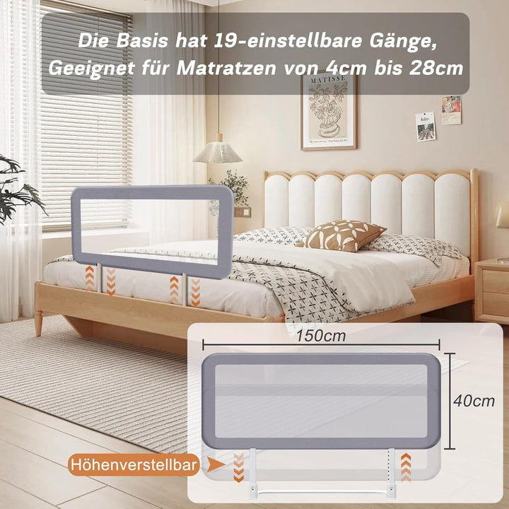 YIKANWEN Tragbares Bettschutzgitter für Kinder (150cm), 150cm