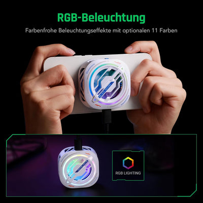 Black Shark Magnetischer Handy-Kühler, RGB-Ventilator, tragbarer leichter Handy-Kühlventilator, Tele