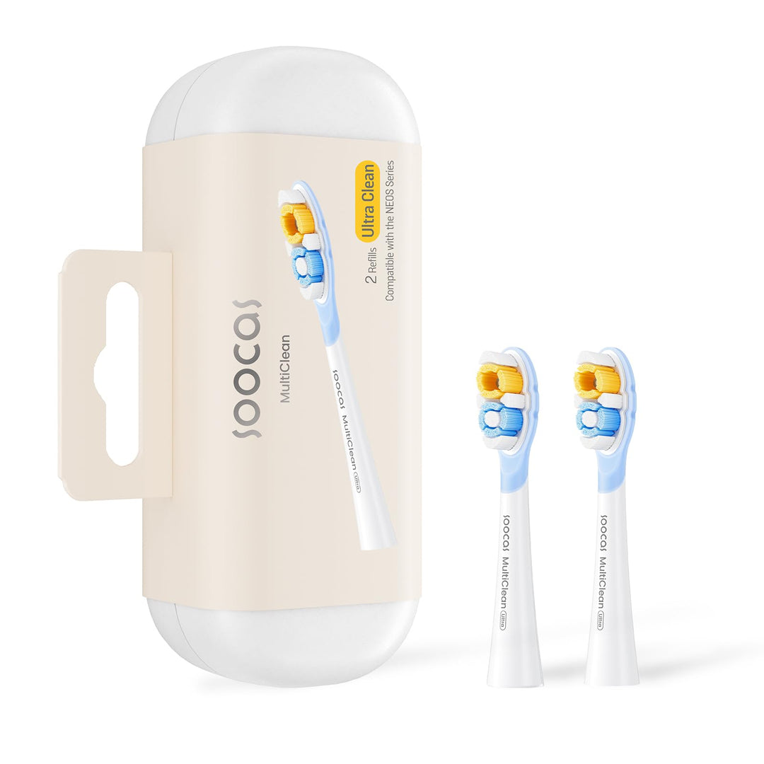 Soocas Multiclean Ultra Clean Zahnbürstenköpfe - 2 Ersatzbürsten, kompatibel mit NEOS II und NEOS II