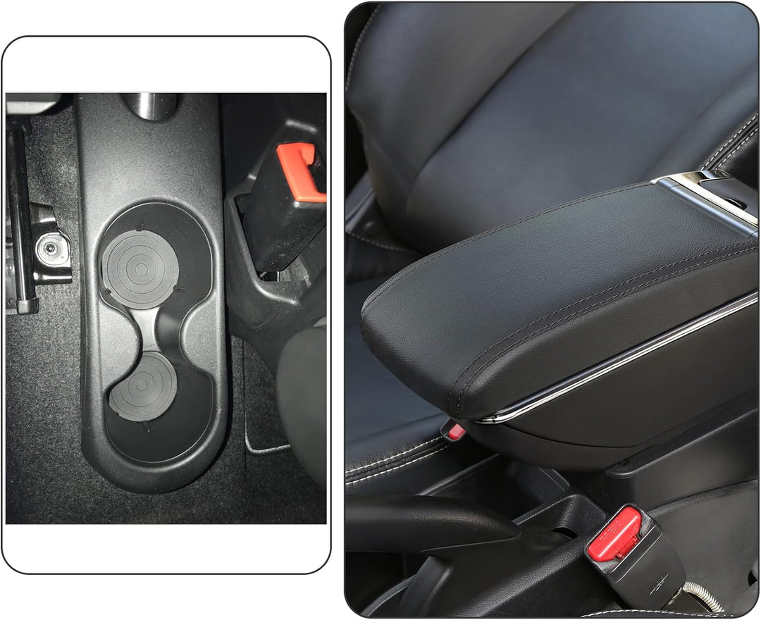 Armlehne kompatibel mit Fiat 500 Mittelkonsole Aufbewahrungsbox Drehbar Mit Aschenbecher und Getränk