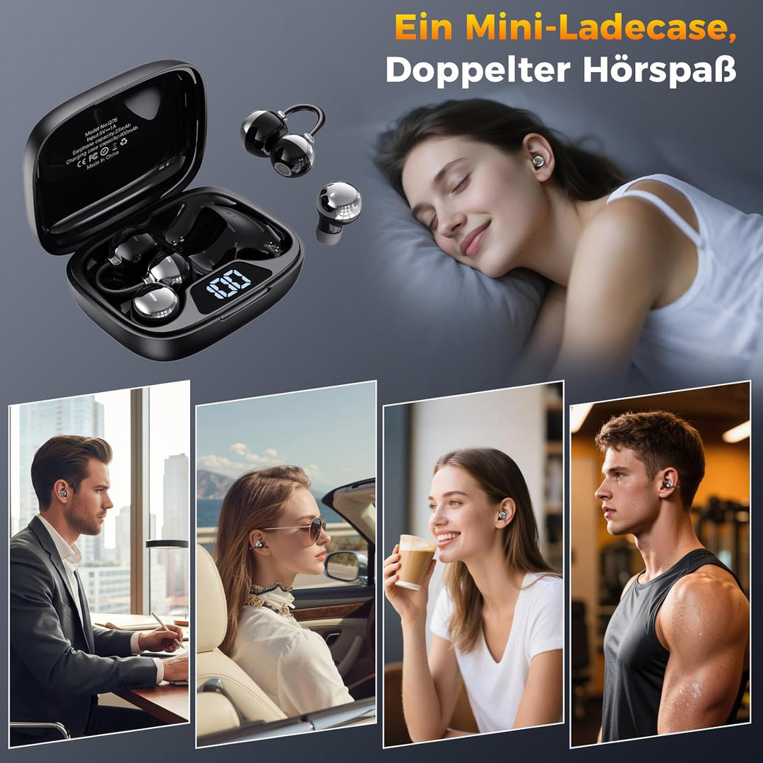 LESUN Open Ear Kopfhörer 5.4, Schlafkopfhörer für Seitenschlaf mit HiFi Deep Bass, Ultra kleine Ohrh