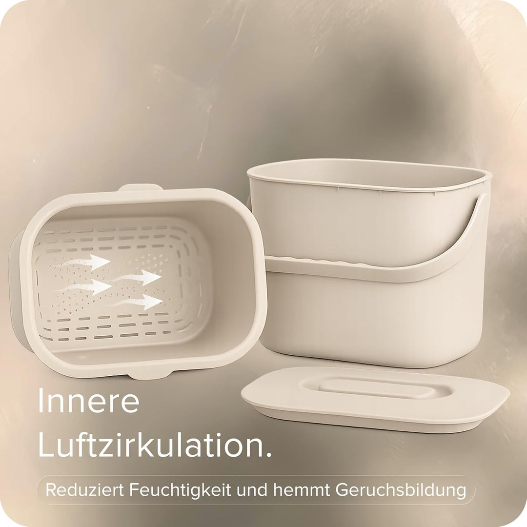 blackswedenhome. Biomülleimer Küche - 7L - Design Komposteimer mit Sieb - Bio-Mülleimer Geruchsdicht