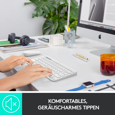 Logitech - Eingangsgeräte K380 F. MAC Multi-Device BTKEYB - Offwhite - ESP - Mediter