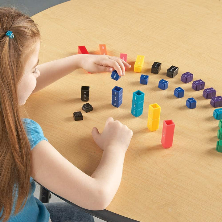Learning Resources Bruchwürfel-Türme, ab 6 Jahren, Bruchrechnen Lernspielzeug, Farben & Zahlen ansch