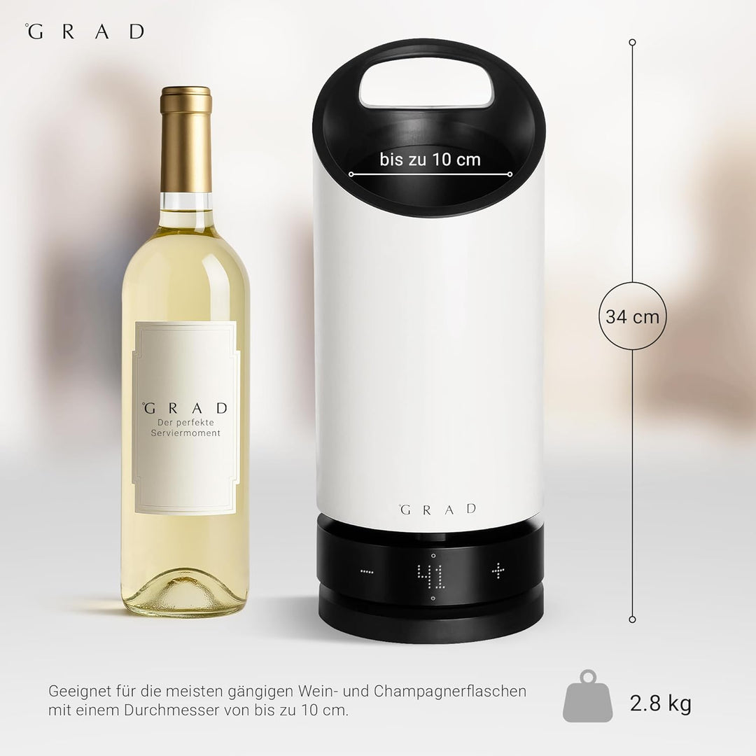 Grad - No.1 Cooler - Weiss - Isoliertes Design hält Getränke stundenlang kalt - Perfekt als Wein Ges