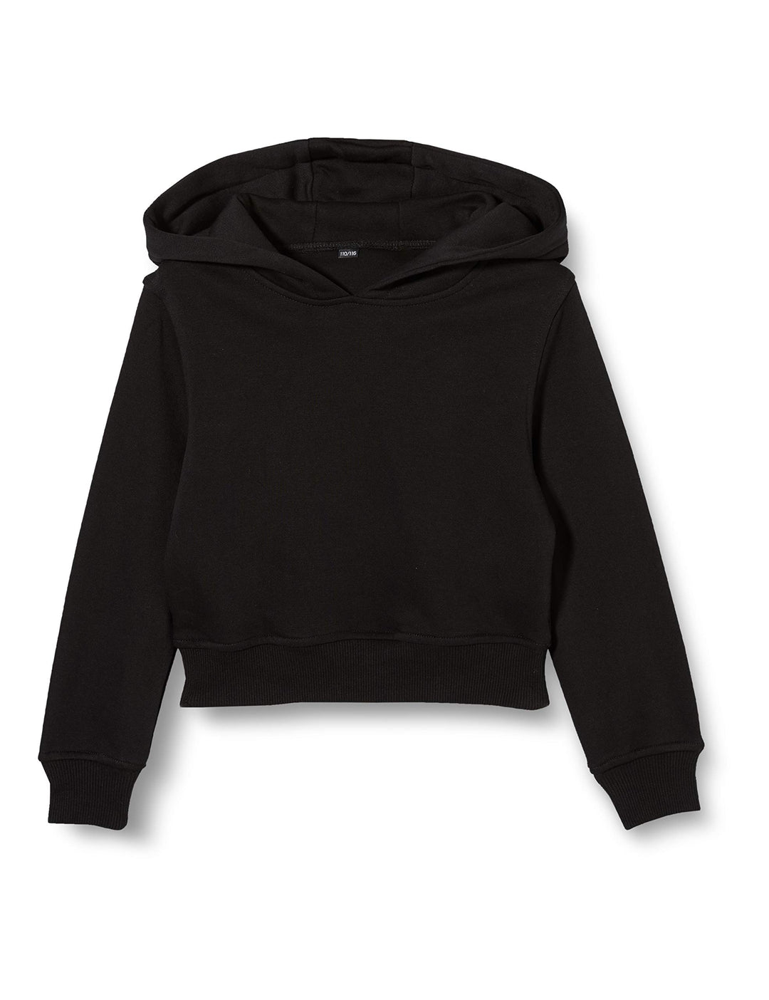 Build Your Brand Mädchen By113-girls Cropped Sweat Hoody Hooded Sweatshirt (1er Pack) 158-164 Schwar