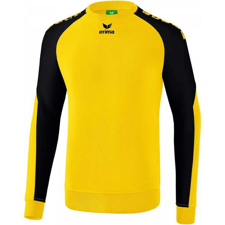 Erima Herren Pullover Essential 5-C Sweatshirt M Gelb/Schwarz, M Gelb/Schwarz