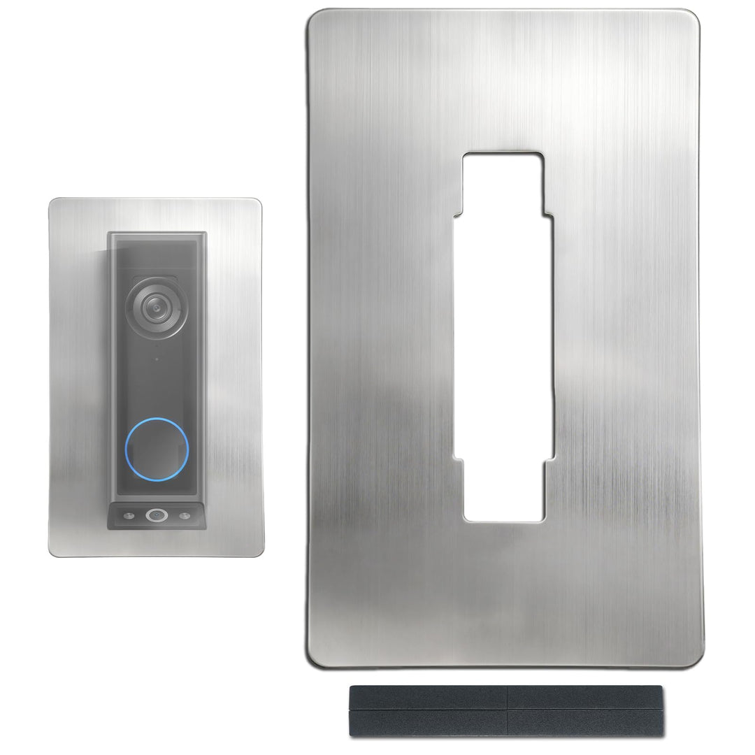 Edelstahl-Blende für Eufy Video Doorbell E340 - Wandplatte Geeignet für Eufy Videotürklingel E340, S