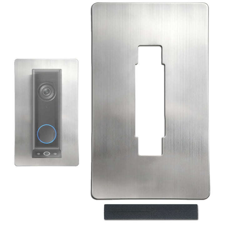 Edelstahl-Blende für Eufy Video Doorbell E340 - Wandplatte Geeignet für Eufy Videotürklingel E340, S