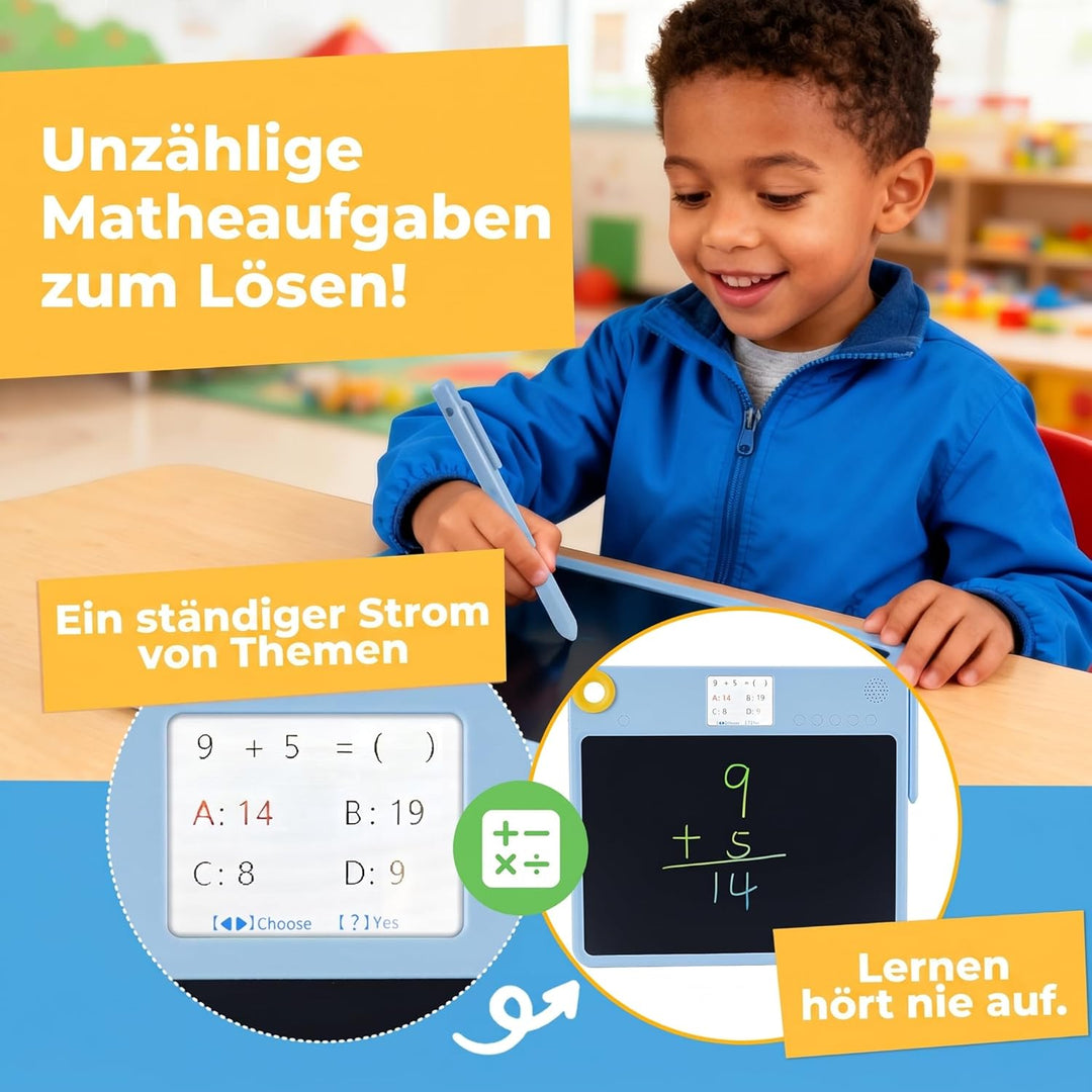 LCD-Schreibtablett für Kinder – 13,5-Zoll-Zeichenpad mit 2,8-Zoll-Farbbildschirm, für Kinder im Alte