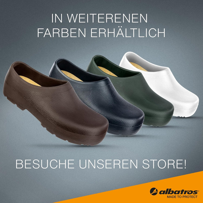 ALBATROS PURCEL Profi Clogs Unisex – wasserdichter Freizeit- und Gartenschuh für Herren und Damen mi