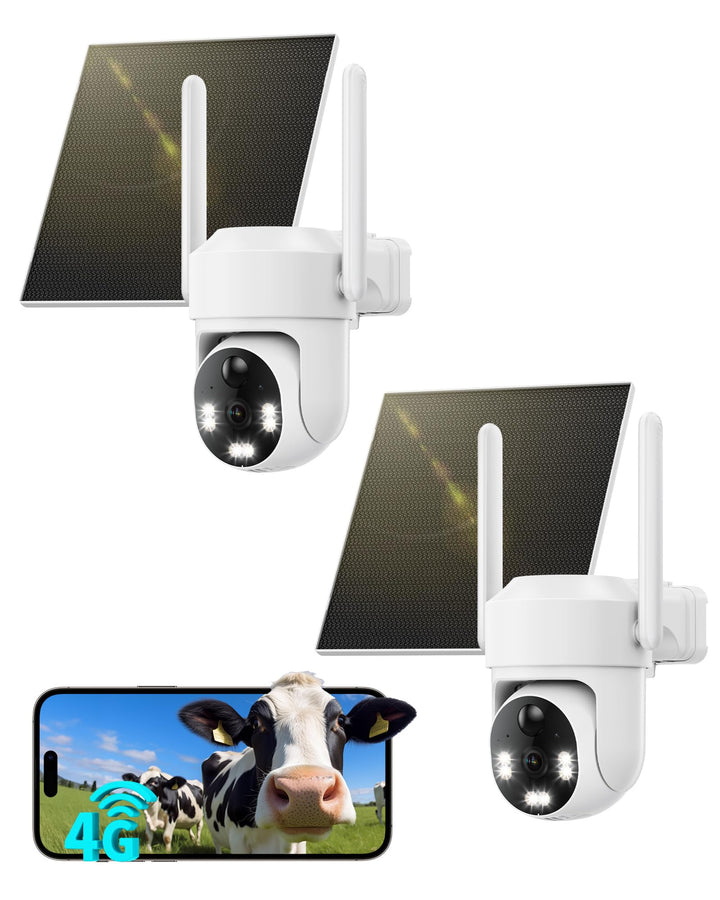 SEHMUA 4G LTE Überwachungskamera Aussen Akku mit SIM Karte 2K PTZ Kabellos Outdoor Kamera Ohne WLAN