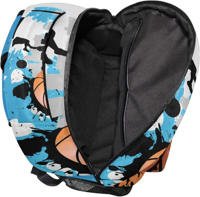 Basketball-Spieler Schulrucksack für Jungen Mädchen Kinder Reisetasche Bookbag