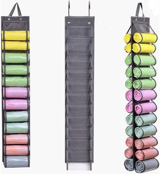 Fahibin Hängender Yoga Aufbewahrungs Organizer, Faltbarer Oxford Stoff Schrank Organizer,Leggings Hä