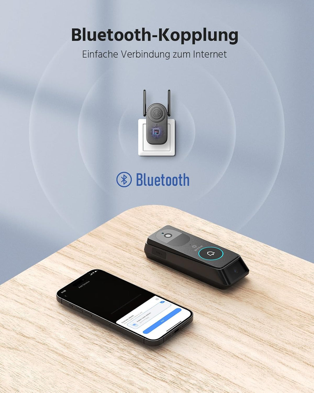 ANNKE Videotürklingel Akku (Dual Camera), 3MP WLAN Türklingel mit Kamera, Video Doorbell mit 2-Wege-