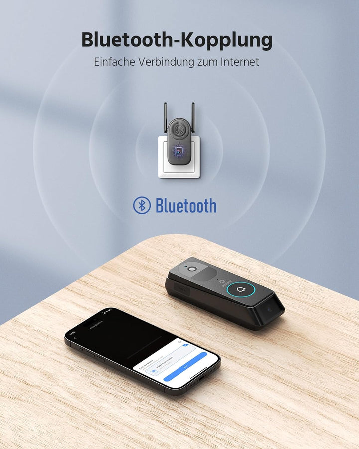 ANNKE Videotürklingel Akku (Dual Camera), 3MP WLAN Türklingel mit Kamera, Video Doorbell mit 2-Wege-