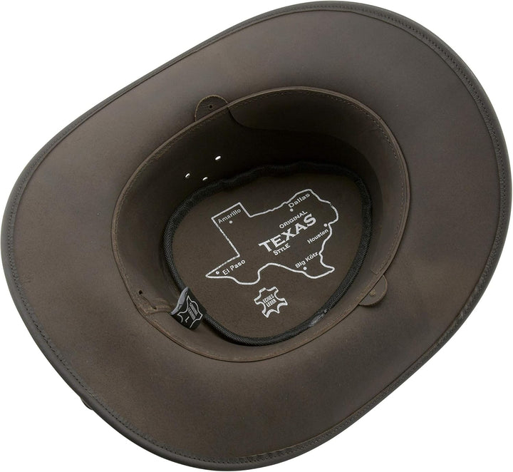 Black Jungle ARAMAC Lederhut Cowboyhut Australienhut Hut XS Braun, XS Braun