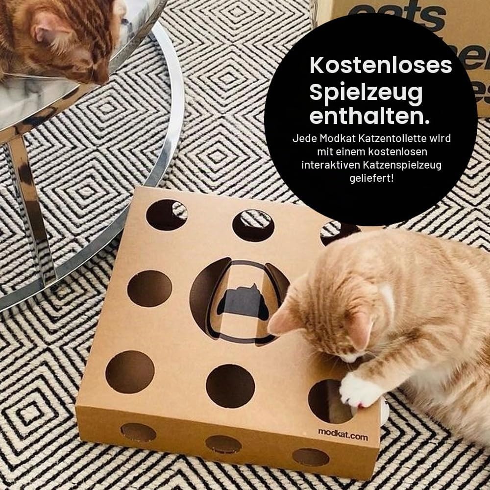 Modkat XL Katzenklo- Top-Entry oder Front-Entry konfigurierbar, Sieht gut aus, reduziert die Litter