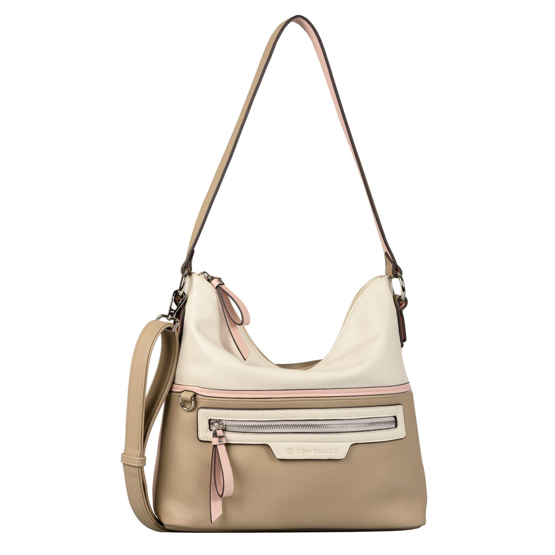 TOM TAILOR bags Jule Damen Hobo Bag Schultertasche 31,5 x 12,5 x 28 Mixed Rose, 31,5 x 12,5 x 28 Mix