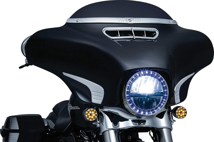 Kuryakyn 2631 Motorradzubehör: Tri-Line Windschutzscheiben-Verkleidung für 2014-19 Harley-Davidson T