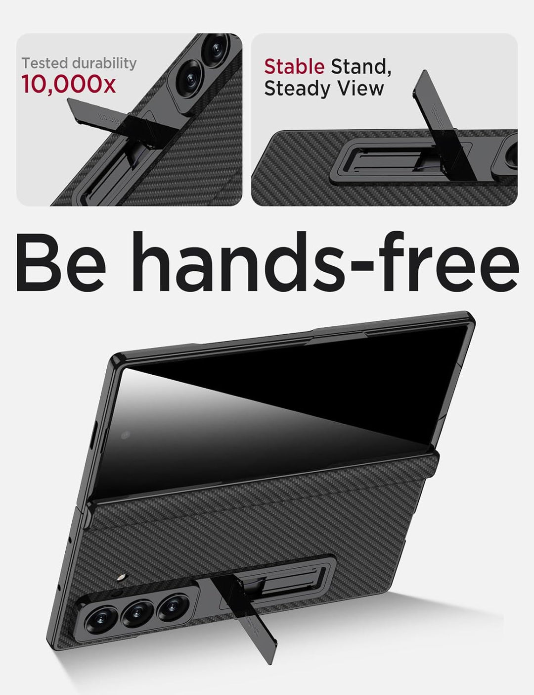 Miimall Privacy Case Kompatibel mit Samsung Galaxy Z Fold 7 Hülle Anti-SPY Displayschutz+Scharniersc