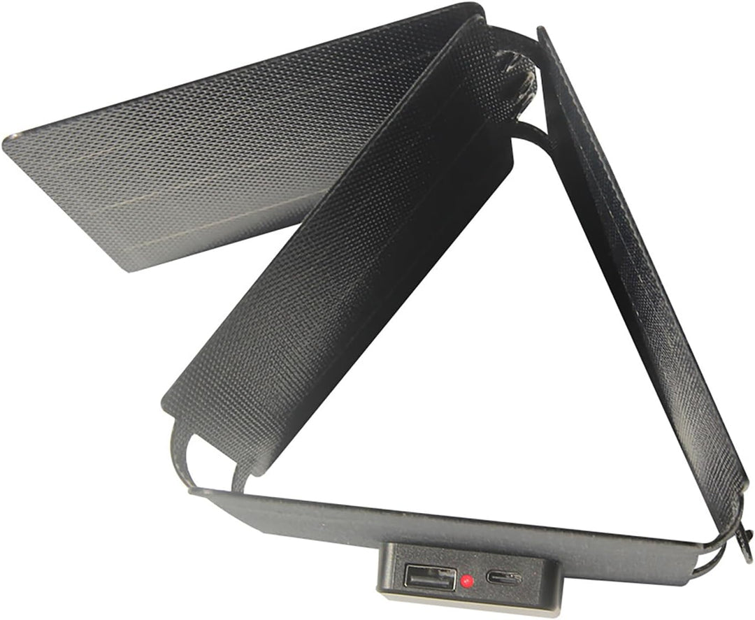 14W Faltbares Solarpanel, IPX6 Wasserfest ETFE, USB-A/Type-C 22% Effizienz, Kompatibel mit Telefon/S