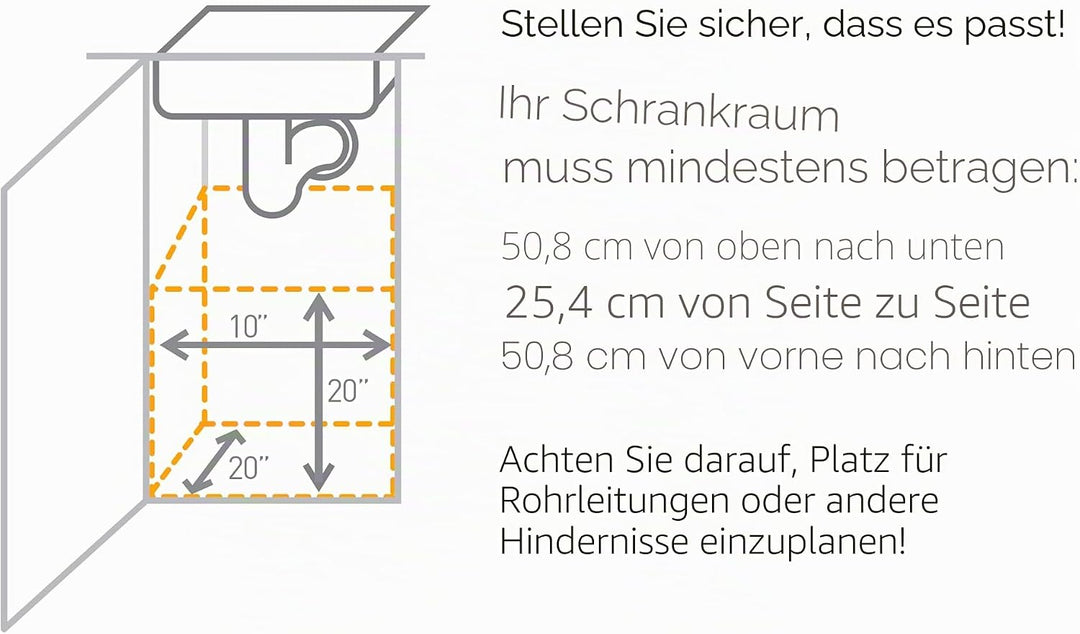 simplehuman CW1016 35 Liter (20/15) ausziehbarer Schrank-Recycler Mülltrennsystem 2 Fach Einbau Abfa