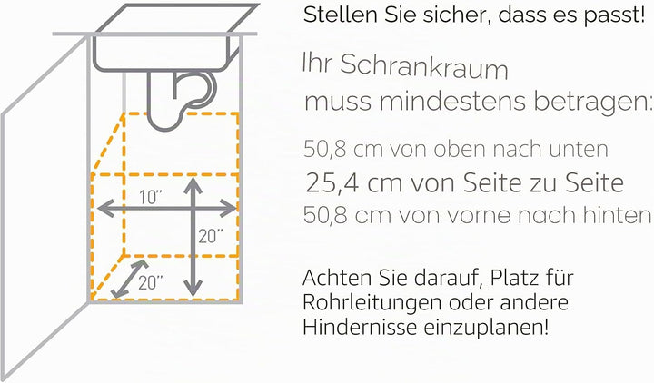 simplehuman CW1016 35 Liter (20/15) ausziehbarer Schrank-Recycler Mülltrennsystem 2 Fach Einbau Abfa