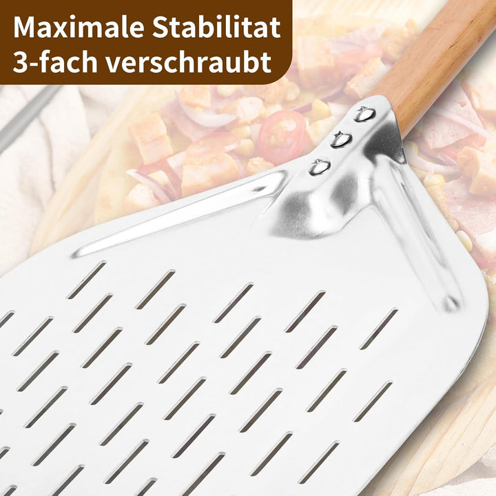Pizzaschieber Pizzaschaufel 40 * 30cm 12 Zoll Pizza schieber，Pizzaschieber mit Grosser Fläche und Ab