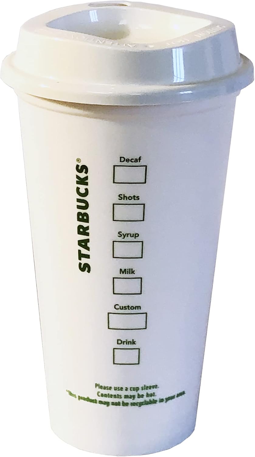 Starbucks Wiederverwendbare Kunststoff Reisebecher für unterwegs, 473 ml, 5 Stück 5 Stück (1er Pack)