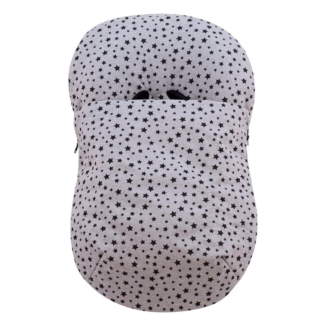 JYOKO KIDS Universal Winterfusssack für Babyschale Babyschale (Baumwolle, Black star), Baumwolle Bla