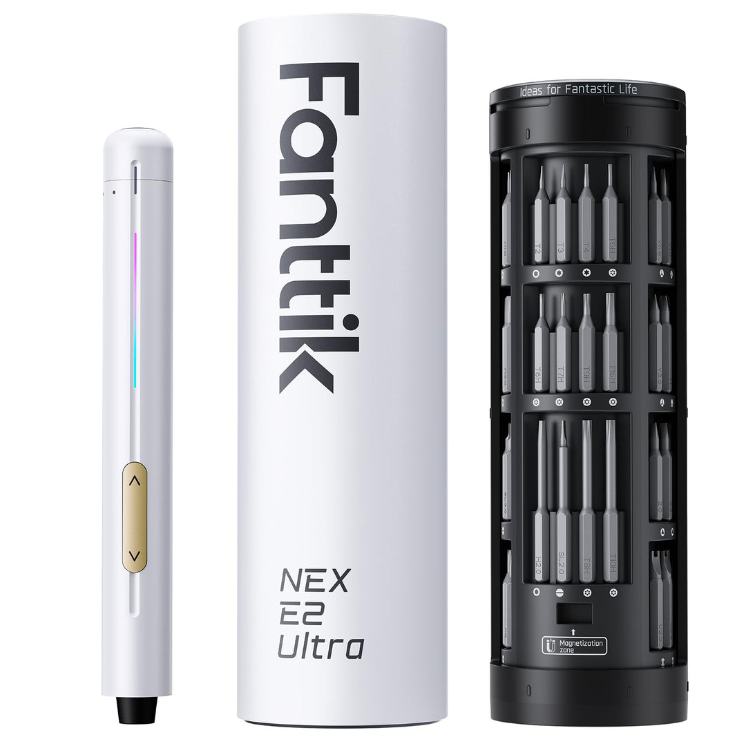 Fanttik E2 Ultra 3.7V Mini Elektro Schraubendreher Set, 50 in 1 Magnetische Präzisions-Schraubendreh