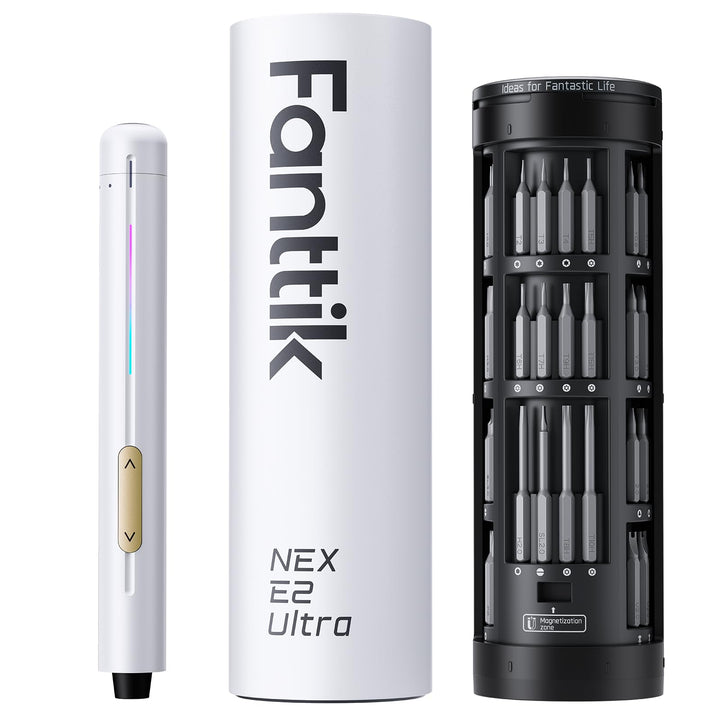 Fanttik E2 Ultra 3.7V Mini Elektro Schraubendreher Set, 50 in 1 Magnetische Präzisions-Schraubendreh
