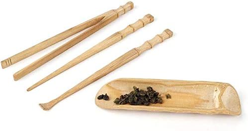 4 Stücke Natürliche Bambus Tee-Set Chinesische Klassische Teeservice Werkzeug Teezeremonie Zubehör K