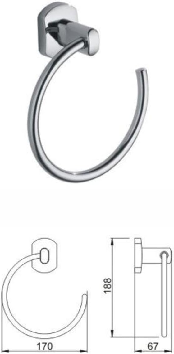 Halbrunder Handtuchring – moderner Handtuchhalter für die Wandmontage im Badezimmer – Konstruktion a