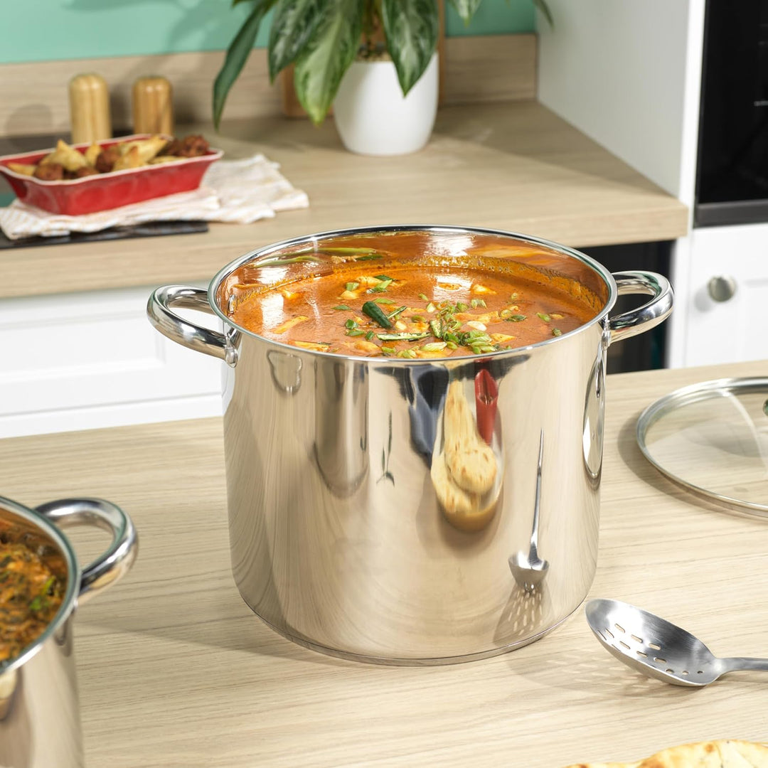 Russell Hobbs Classic Collection 26 cm Suppentopf – Kochtopf aus Edelstahl, gehärteter Glasdeckel mi