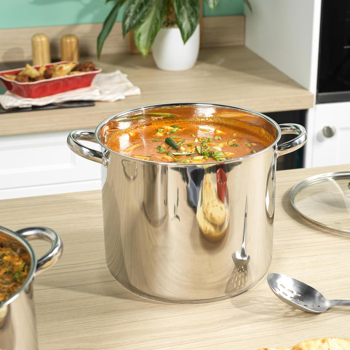 Russell Hobbs Classic Collection 26 cm Suppentopf – Kochtopf aus Edelstahl, gehärteter Glasdeckel mi