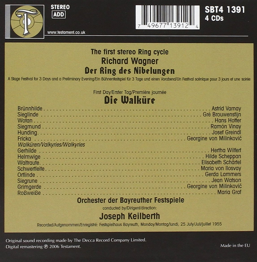 Die Walküre (Bayreuth 1955), Audio-CD