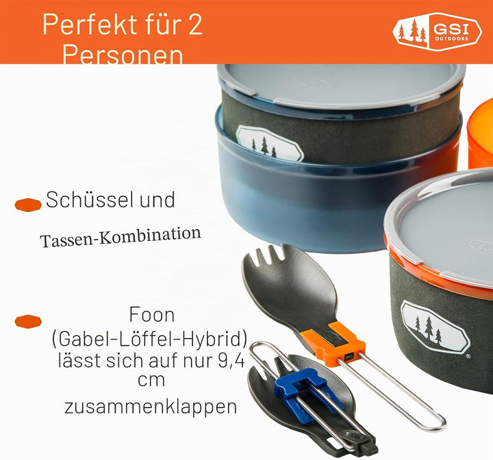 GSI Outdoors Pinnacle Dualist Küchenutensilien, Mehrfarbig