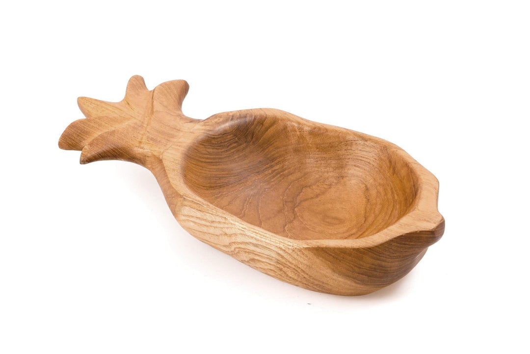 Windalf Bohemia Holzschale Stella 25 cm Teakholz Schmuck & Schlüssel-Schale Vintage Seifen- und Deko