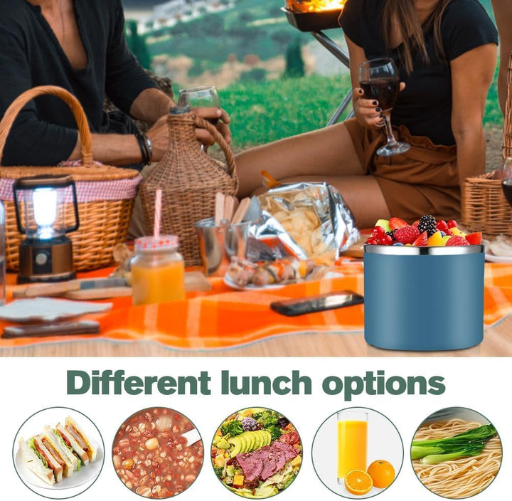 1 L Thermobehälter für Essen, Thermo Lunchbox Warmhalten Essen Edelstahl Speisebehälter Thermobehält
