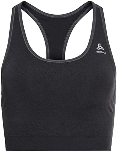 Odlo Damen Seamless Medium Ceramicool Support_131421 Sport BH L Black Melange, L Black Melange