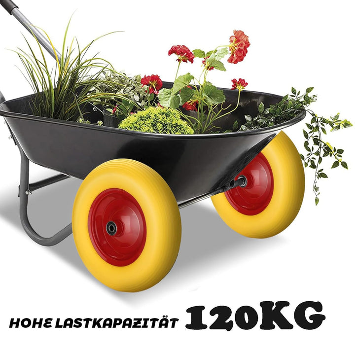 Gimisgu Schubkarrenrad 4.80 4.00-8 Vollgummi mit Achse Schiebkarrenrad Luftrad Ersatzrad Gummirad Pa