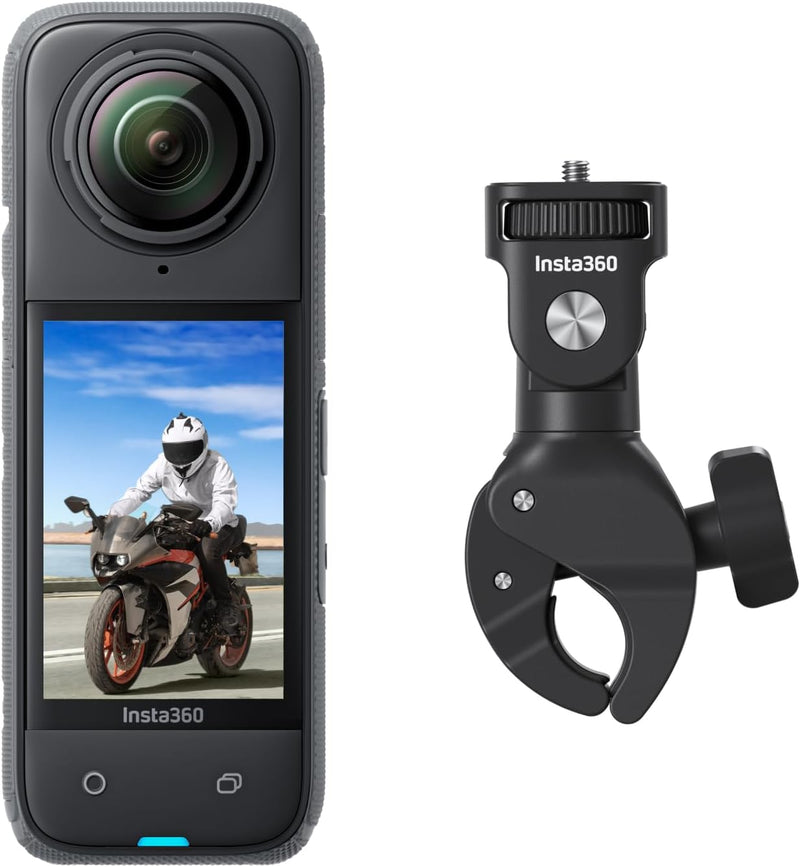 Insta360 X4 Motorradlenker-Bundle - 8K wasserdichte 360 Action Kamera, 4K Weitwinkel-Video, unsichtb