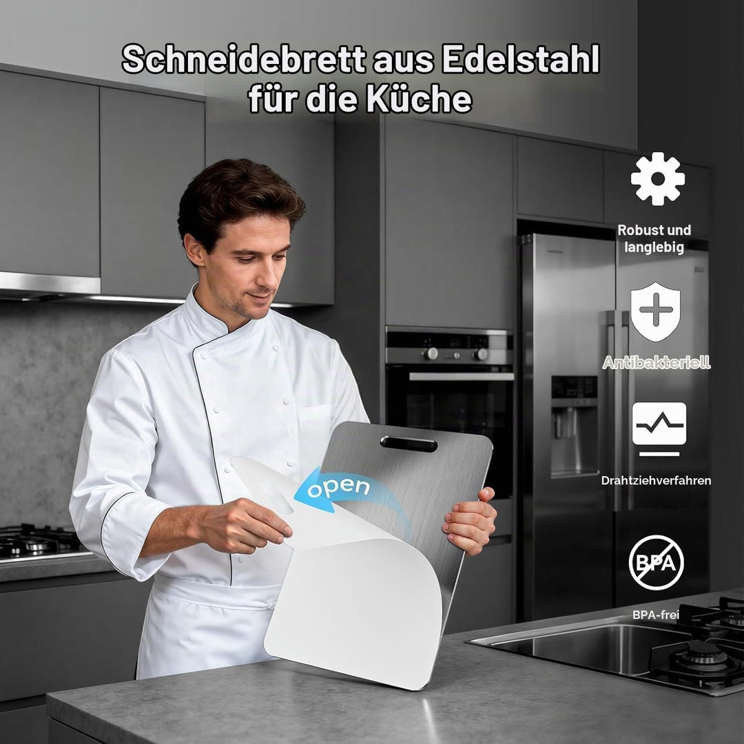 Titan Schneidebrett, Titanium Schneidebrett, schneidebrett Edelstahl, Titanium Cutting Board, Stainl