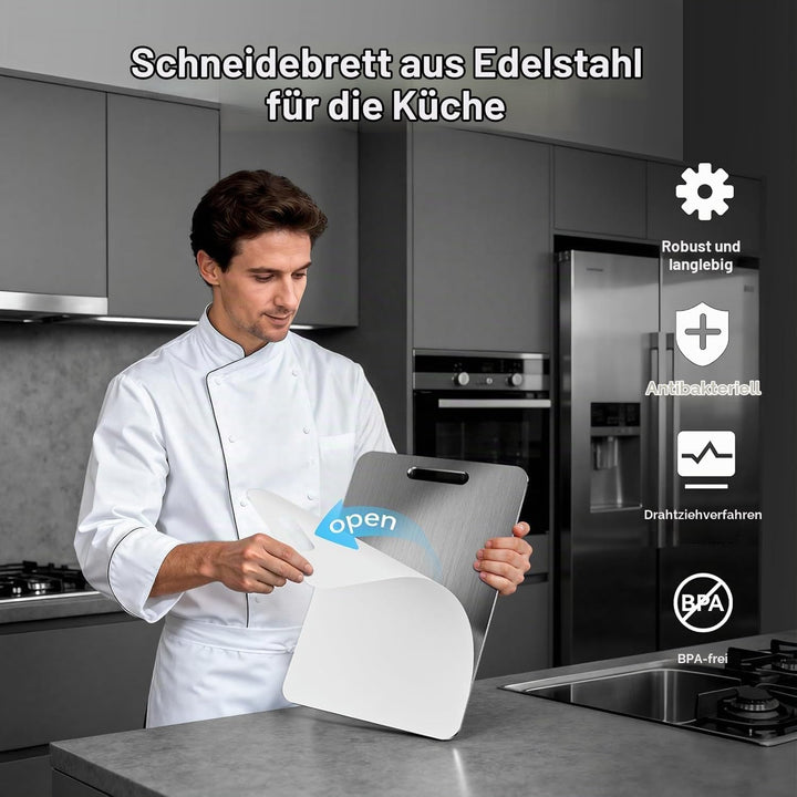 Titan Schneidebrett, Titanium Schneidebrett, schneidebrett Edelstahl, Titanium Cutting Board, Stainl