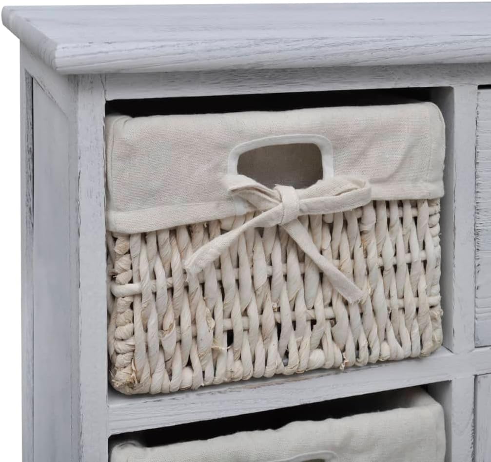 vidaXL Holz Schränkchen Nachtschrank Kommode Schrank Beistellschrank Sideboard 60 x 30 x 63 cm Weiss
