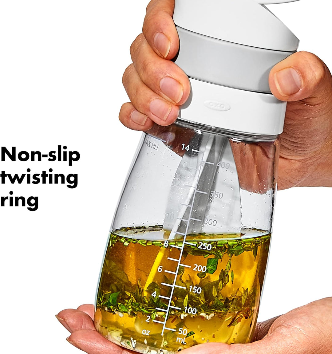 OXO Good Grips Twist & Pour Salatdress-Mixer, Grau, Grau
